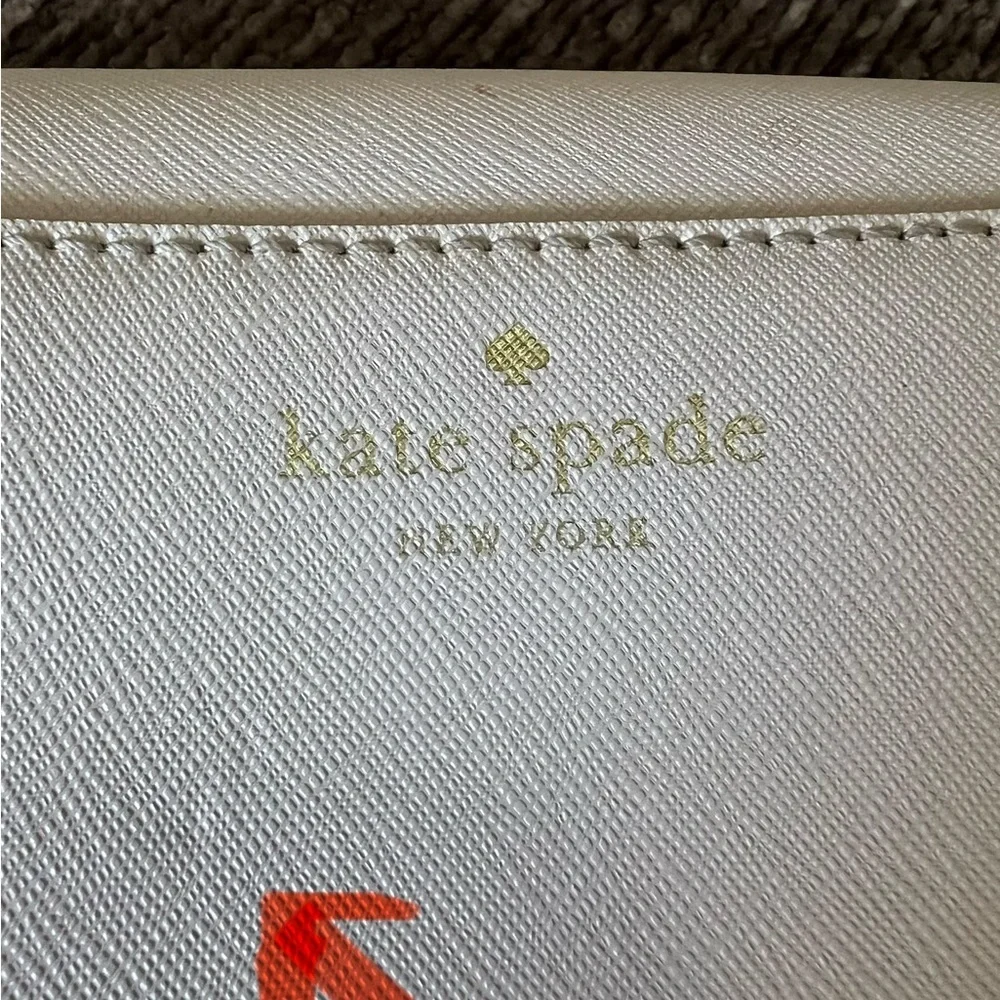 Kate Spade Owl Design Crossbody Clutch Bag Grey Pink Crystal